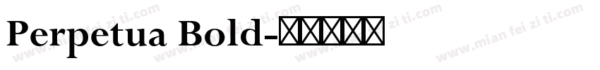 Perpetua Bold字体转换
